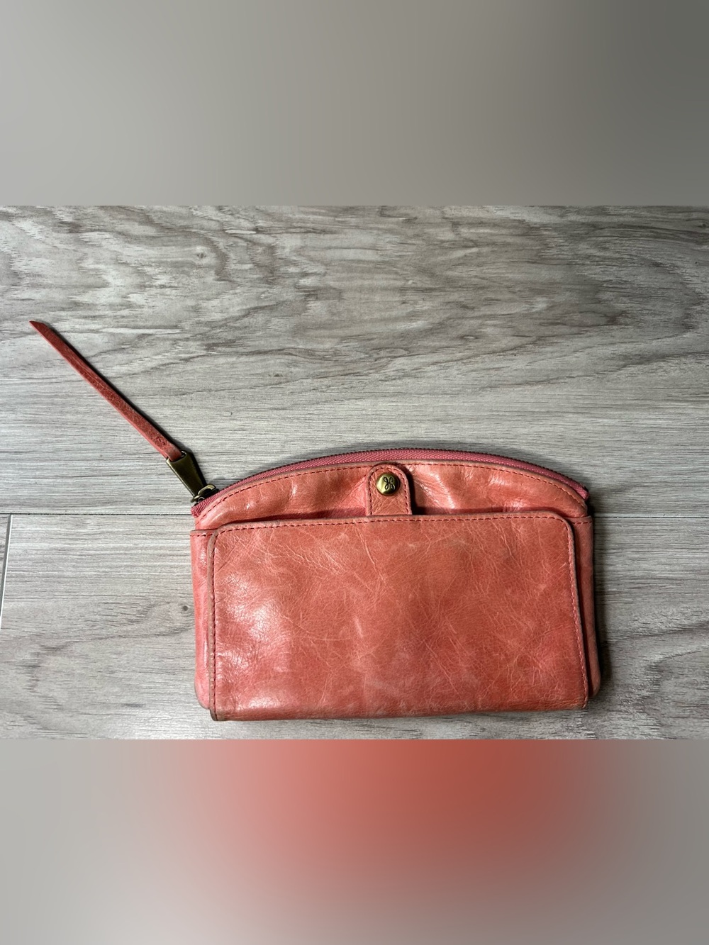 HOBO Coral Leather Wristlet Wallet